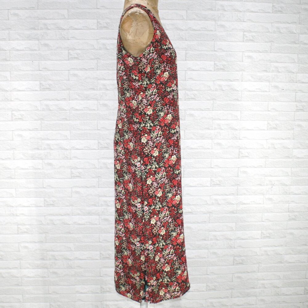 VINTAGE STUDIO EASE Reversible Dress Floral Sleeveless Print Summer Vacation M - Picture 3 of 16